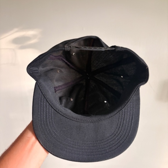 RARE Vintage LIEHBERR SALES AND SERVICE FARM Trucker hat black yellow snapback - Picture 6 of 6